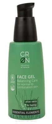 Гель для лица GRN Essential Elements с алоэ и конопляным маслом для жирной и комбинированной кожи 50 мл