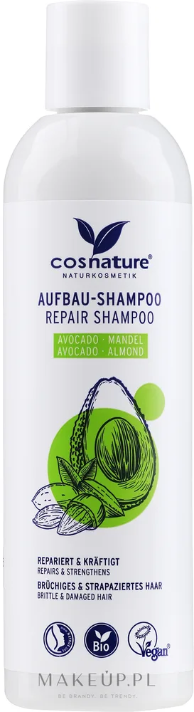 Шампунь Cosnature Repair восстанавливающий с миндалём и авокадо 250 мл