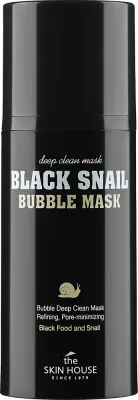 Кислородная маска для лица с улиткой и углём The Skin House Black Snail Bubble Mask, 100 мл