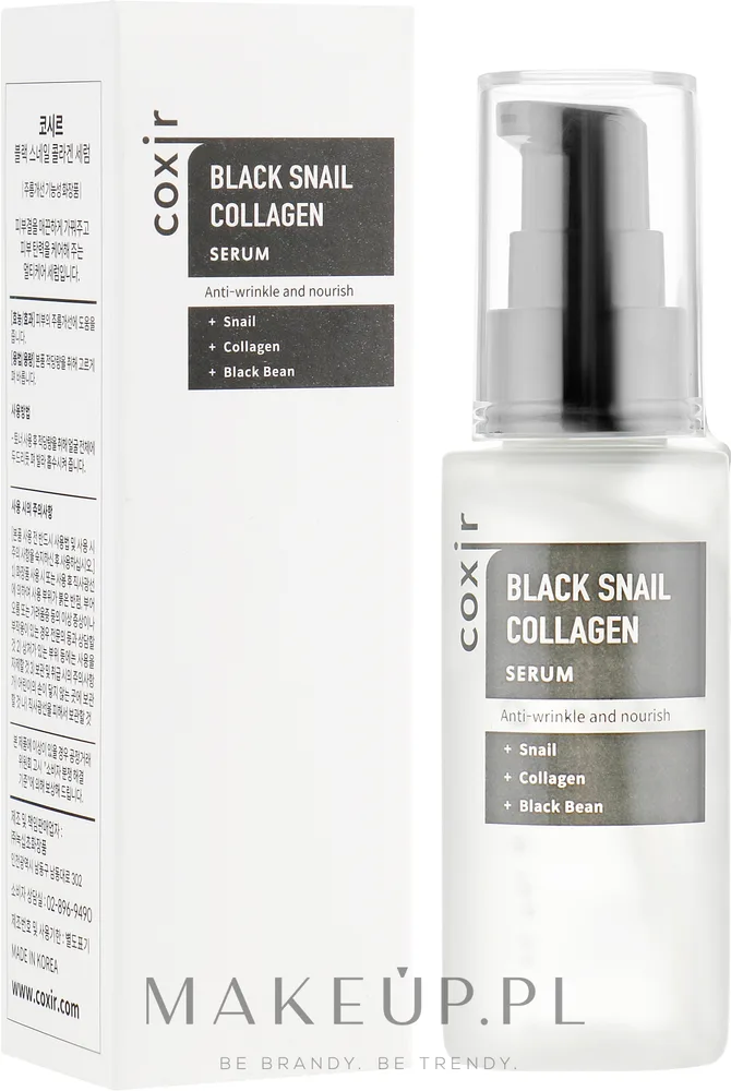 Сыворотка для лица Coxir Black Snail Collagen с муцином улитки и коллагеном 50 мл