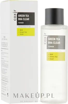 Тоник Coxir Green Tea BHA Clear с салицилатом бетаина и зелёным чаем, 150 мл, для сияния кожи