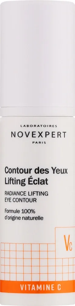 Крем для кожи вокруг глаз Novexpert Vitamin C Radiance Lifting Eye Contour осветляюще-лифтинговый, с витамином C и гиалуроновой кислотой, 15 мл, оттенок 15 мл NEW