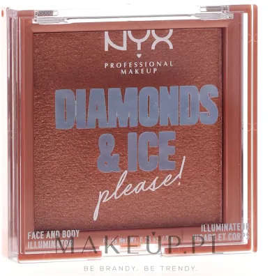NYX Professional Makeup Rozświetlacz do twarzy i ciała - Хайлайтер для лица NYX Diamonds & Ice Face And Body