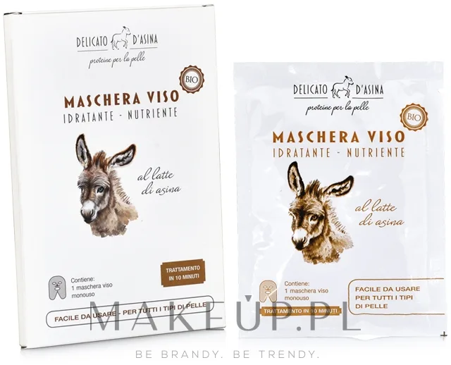 Florinda Delicato d'Asina Face Mask — тканевая маска для лица с экстрактом ослиного молока, 20 мл