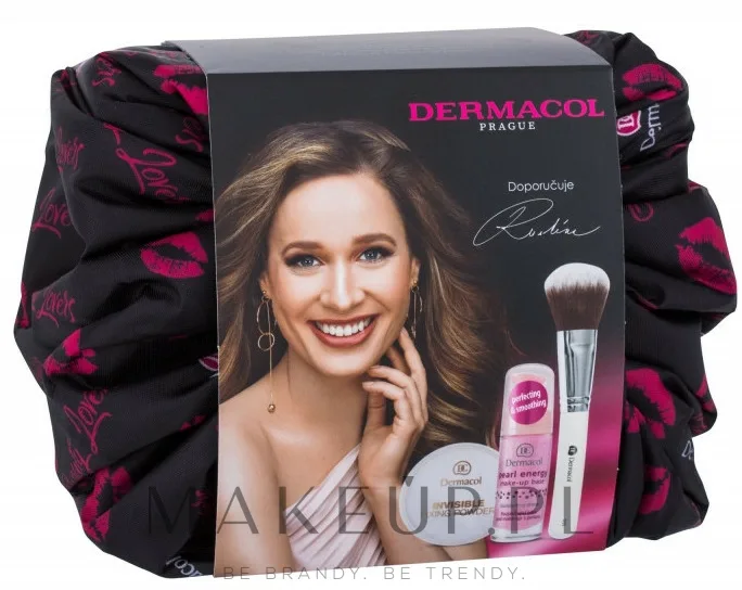 Dermacol Beauty II набор база под макияж 20 мл + пудра 13,5 г + кисть + косметичка, подарочный набор для макияжа лица, праймер и фиксирующая пудра