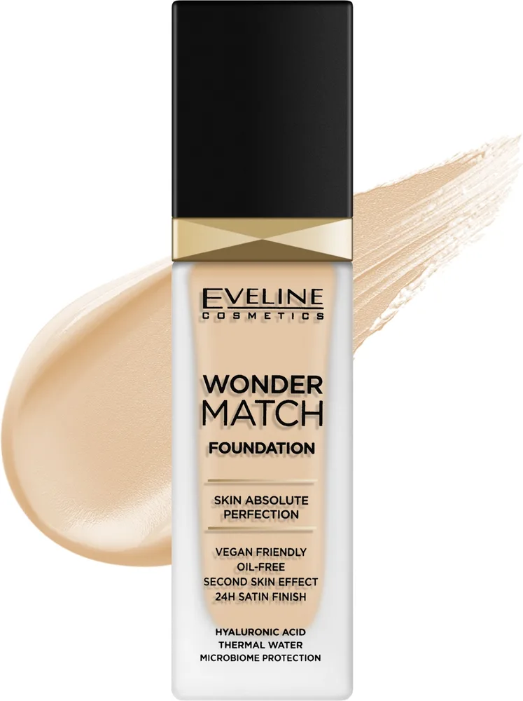 Тональная основа Eveline Cosmetics Wonder Match стойкая, 30 мл, оттенок 11 - Almond