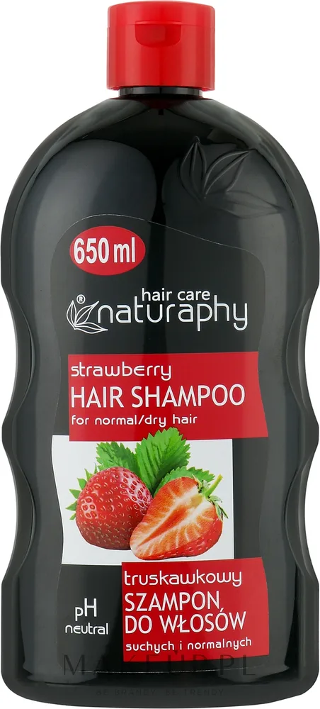 Шампунь Naturaphy клубничный с экстрактом листьев оливы 650 мл