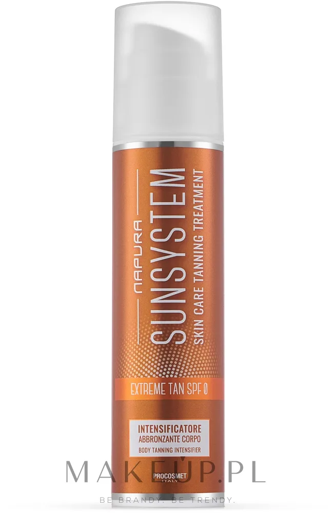 Крем-гель для загара Napura Sun System Extreme Tan ускоритель тана с коэнзимом Q10 и экстрактом ореха SPF8, 150 мл