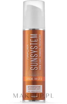 Крем-гель для загара Napura Sun System Extreme Tan ускоритель тана с коэнзимом Q10 и экстрактом ореха SPF8, 150 мл