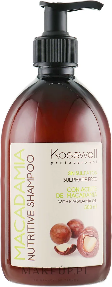 Kosswell Professional Kosswell Professional Macadamia Nutritive Shampoo Sulfate Free - Шампунь Kosswell Macadamia питательный без сульфатов SLS/SLES 500 мл