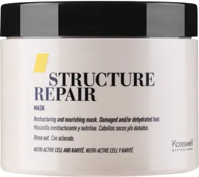 Kosswell Professional Kosswell Professional Innove Structure Repair Mask - Маска для волос Kosswell Innove Structure Repair регенерирующая, для сухих и повреждённых волос, масло ши, пантенол, 500 мл