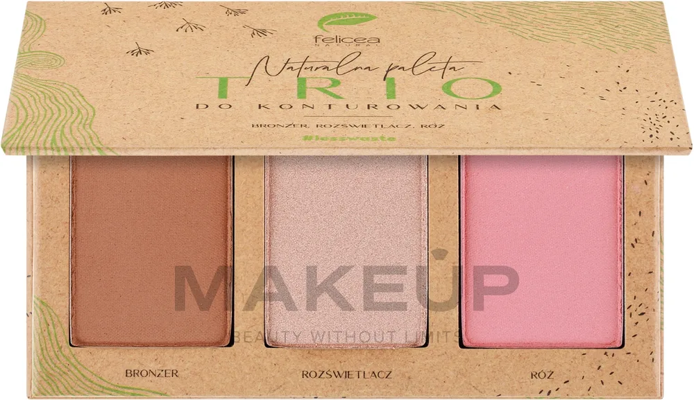 Палетка для контуринга лица Felicea Natural Trio Palette, оттенок 301 - Light