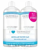 Набор мицеллярной воды Dermedic Hydrain 3 с гиалуроном и мочевиной 2x500 мл — фото 1