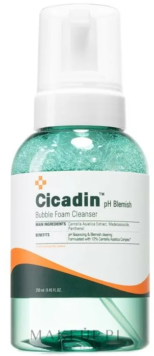 Missha Cicadin pH Blemish Bubble Foam Cleanser пенка для умывания лица с центеллой азиатской, 250 мл