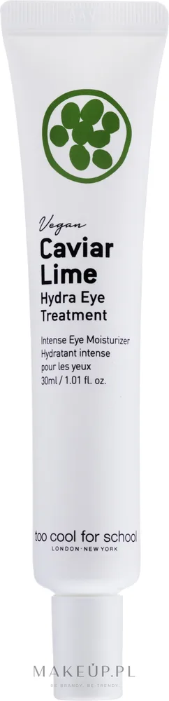 Крем для кожи вокруг глаз Too Cool For School Caviar Lime Hydra Eye Treatment увлажняющий, с шестью видами гиалуроновой кислоты, 30 мл
