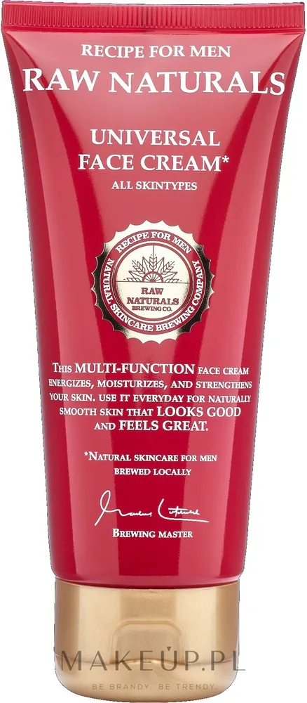 Крем для лица Recipe For Men RAW Naturals Universal универсальный мужской 100 мл