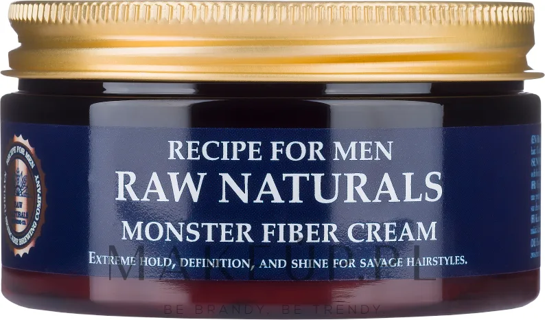 Крем для укладки волос мужской Recipe For Men RAW Monster Fiber придающий блеск, 100 мл