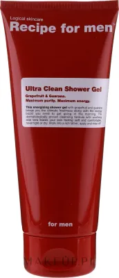 Очищающий гель для душа для мужчин Гуарана и грейпфрут Recipe For Men Ultra Clean Shower Gel, 200 мл