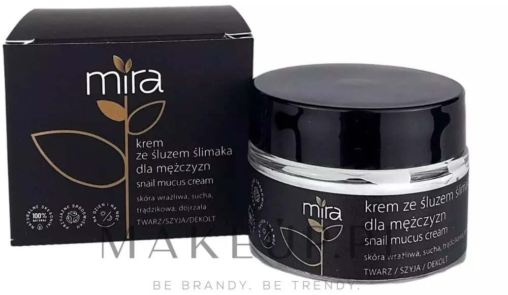 Крем для лица Mira с улиточным муцином мужской 50 г