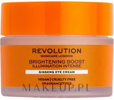 Крем для кожи вокруг глаз Revolution Skincare Brightening Boost Ginseng Eye Cream осветляющий, с женьшенем и ниацинамидом, 15 мл