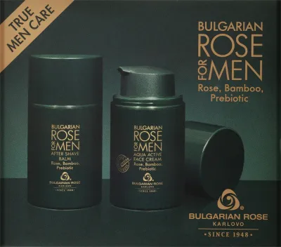 Набор для мужчин Bulgarian Rose For Men крем для лица и бальзам после бритья с розовой водой 2x50 мл
