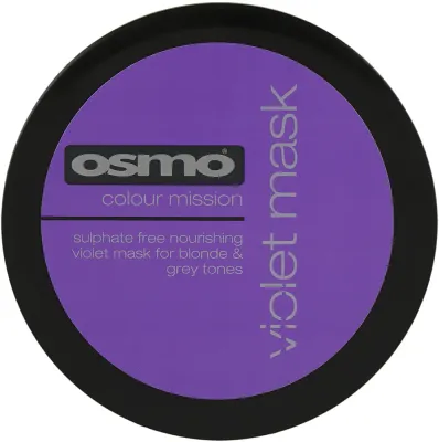 Маска для волос Osmo Silverising Violet серебристая, для светлых волос, антижёлтый эффект, масло жожоба, 100, 300 и