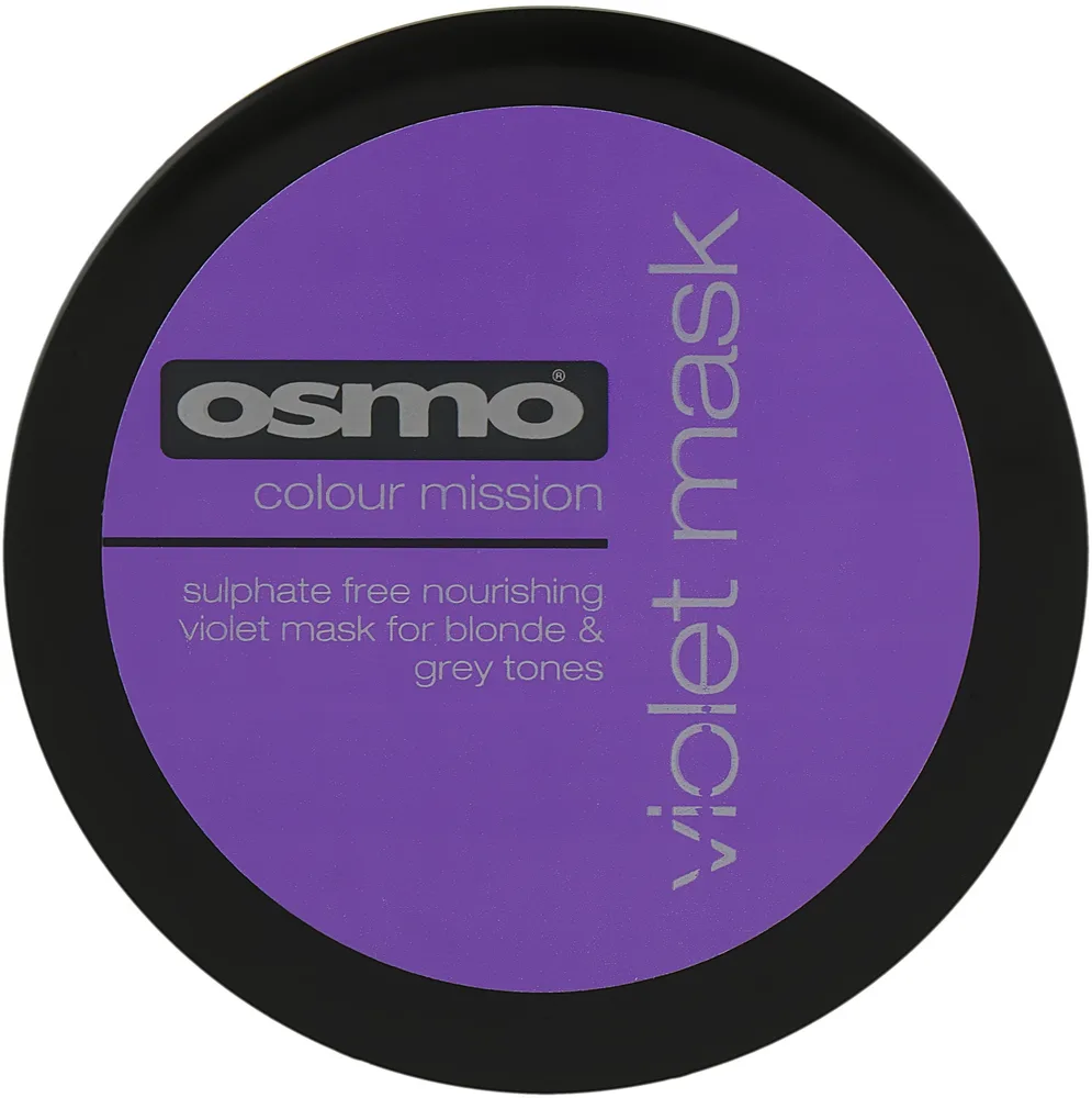 Маска для волос Osmo Silverising Violet серебристая, для светлых волос, антижёлтый эффект, масло жожоба, 100, 300 и