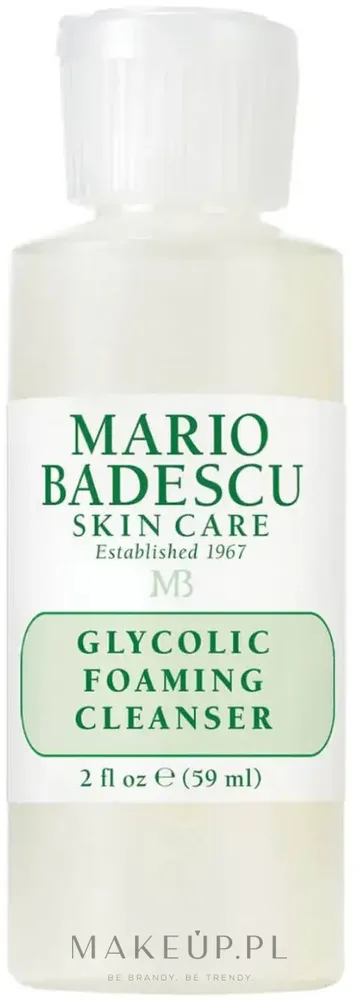 Mario Badescu Glycolic Foaming Cleanser очищающая пенка для умывания лица с гликолевой кислотой, 59 мл