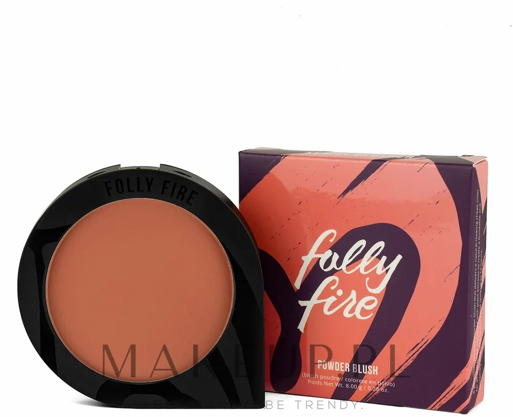 Румяна для щёк Folly Fire Serial Blusher Powder Blush прессованные, для нанесения кистью или аппликатором, 8 г, оттенок Guilty