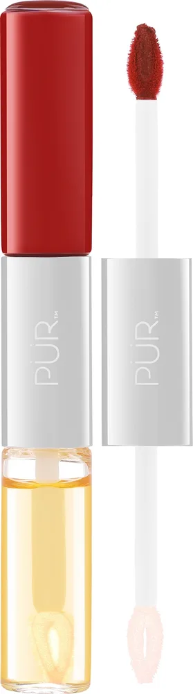 Помада и масло для губ PUR 4-in-1 Lip Duo матовая, оттенок Single 4 Tonight