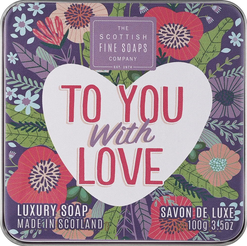 Мыло кусковое Scottish Fine Soaps To You with Love в жестяной банке, 100 г