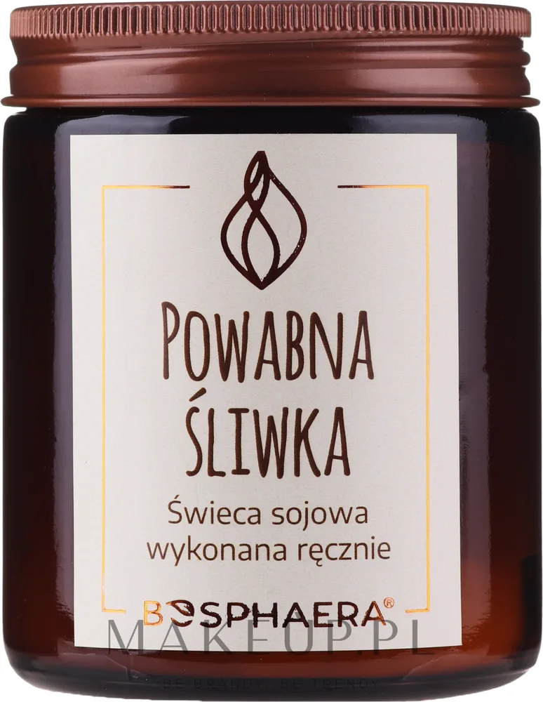 Соевая ароматическая свеча Bosphaera Charming Plum, 190 г