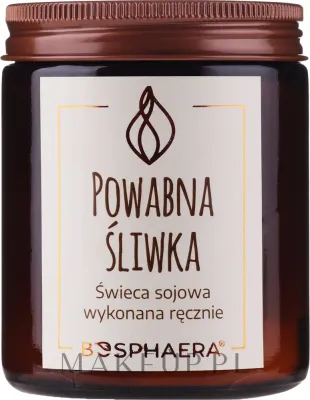 Соевая ароматическая свеча Bosphaera Charming Plum, 190 г