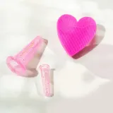 Набор силиконовых банок Crystallove Crystalcup For Face Eyes & Neck Rose Set для массажа лица и шеи — фото 4