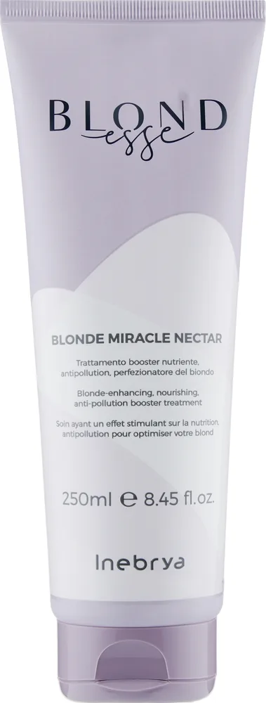 Маска для волос Inebrya Blondesse Blonde Miracle для светлых волос, кокосовое масло, алоэ, масло ши, 250 и 1000 мл