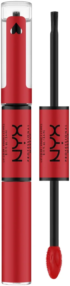 NYX Professional Makeup Błyszczyk do ust - Блеск для губ NYX Shine Loud Lip Color 2 в 1, оттенок 17 - Rebel In Red