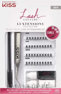 Набор Kiss Lash Couture Luxtensions 3D пучковые ресницы 40 шт клей ремувер и аппликатор