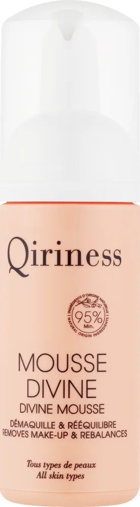 Qiriness Divine Mousse очищающая пенка-мусс для умывания лица с годжи и протеинами люпина, 125 мл