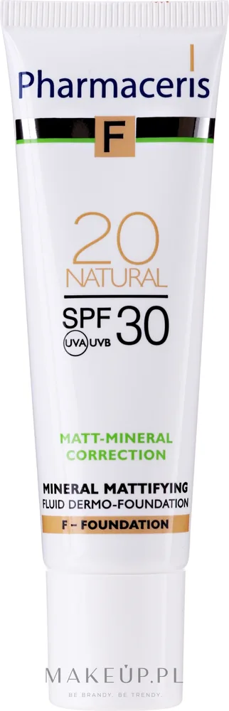 Тонирующий флюид Pharmaceris F минеральный матирующий SPF 30, 30 мл, оттенок 20 - Natural