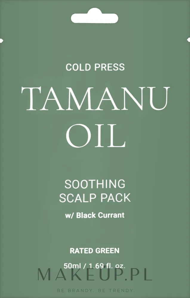 Маска для кожи головы Rated Green Tamanu успокаивающая, масло таману и чёрная смородина, уход и питание, 50 мл