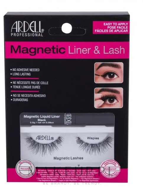 Набор Ardell Magnetic Lash & Liner Wispies магнитные ресницы 2 пары и жидкая подводка черная 2.5 г