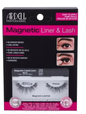 Набор Ardell Magnetic Lash & Liner Wispies магнитные ресницы 2 пары и жидкая подводка черная 2.5 г