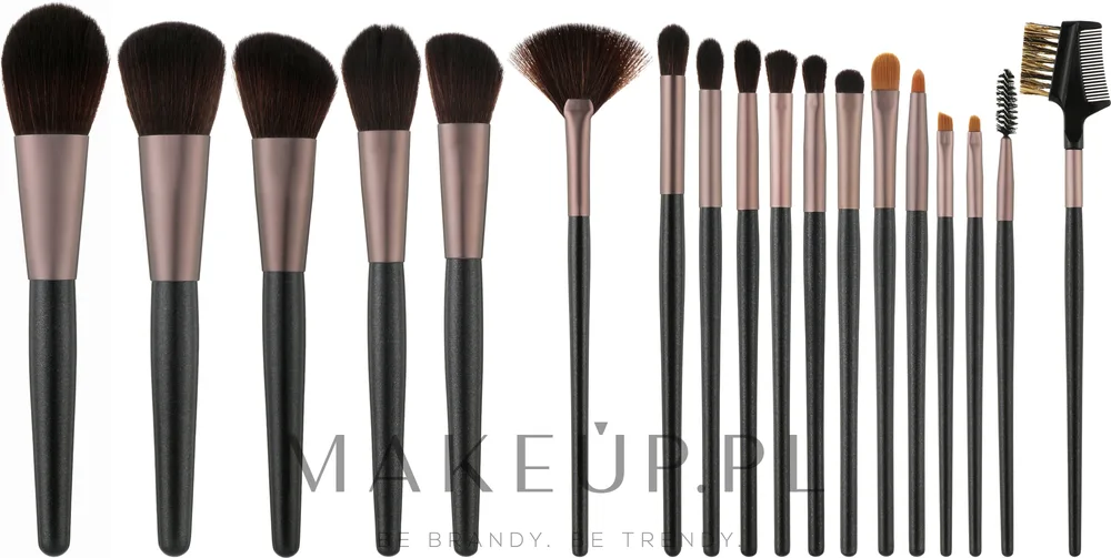 Набор кистей для макияжа Tools For Beauty MiMo Makeup Brush Black Set 18 шт