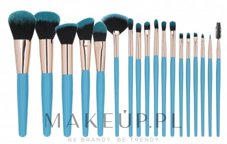 Набор кистей для макияжа Tools For Beauty MiMo Makeup Brush Blue Set 18 шт