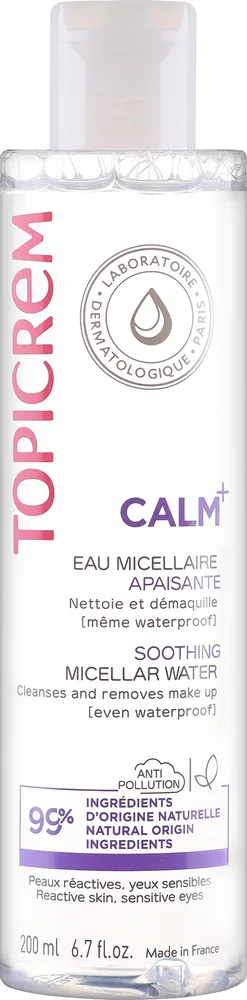 Topicrem Calm+ Soothing успокаивающая мицеллярная вода без отдушки для чувствительной кожи 200 мл