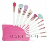 Набор кистей для макияжа Tools For Beauty MiMo Multicolor Set 11 шт. с чехлом — фото 1