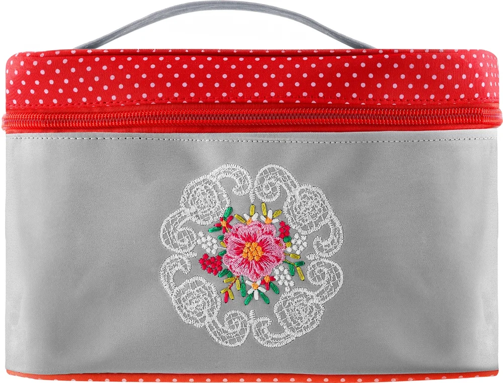 Косметичка Top Choice Mandala 98154 сундучок красно-серая