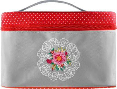 Косметичка Top Choice Mandala 98154 сундучок красно-серая