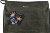 Косметичка Top Choice Soft 96044 вышивка цвет хаки 24х16х8,5 см — фото 1