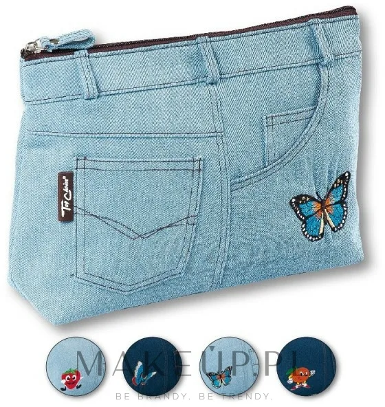 Косметичка Top Choice Motifs 94774 голубая с карманом 31х21,5х8,5 см